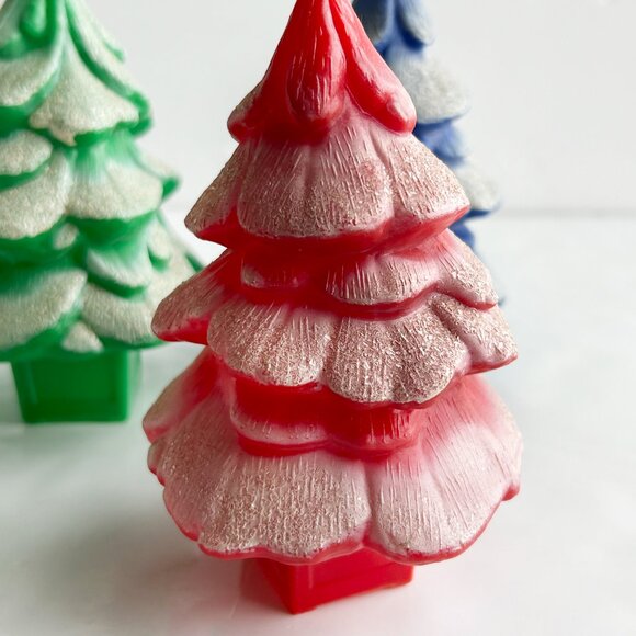 Vintage 5" Plastic Blow Mold Christmas Trees - Picture 8 of 9